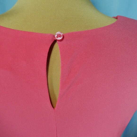 Calvin Klein Sleeveless Top Hot Pink Ruched Waist Blouse Sz Large NWOT - Picture 8 of 11
